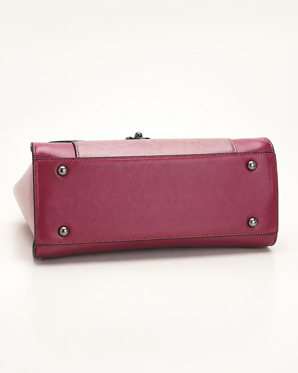 SU QUEENA 2784 burgundy bag base with four metal feet