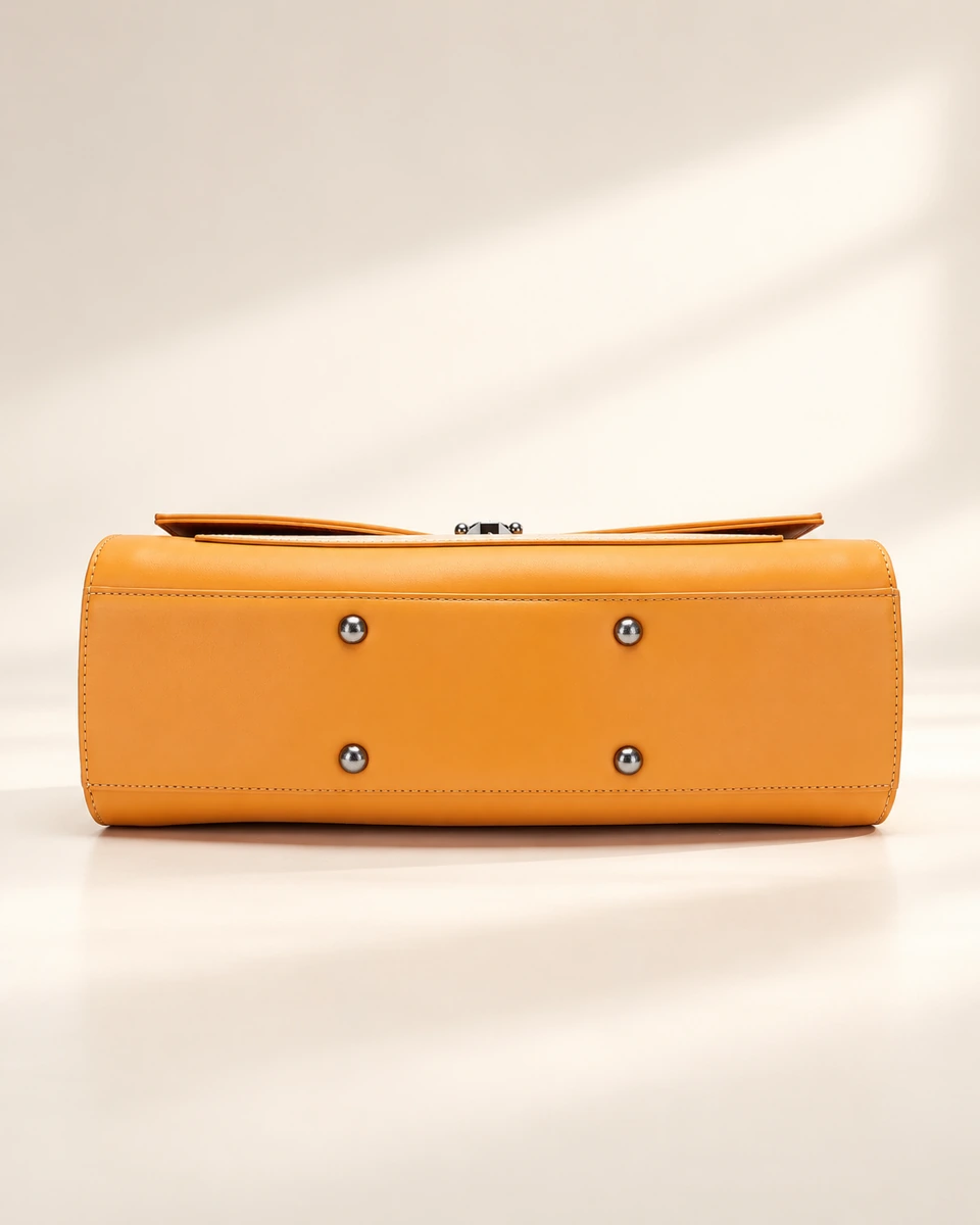 SU QUEENA 2966 orange bag base with four metal feet