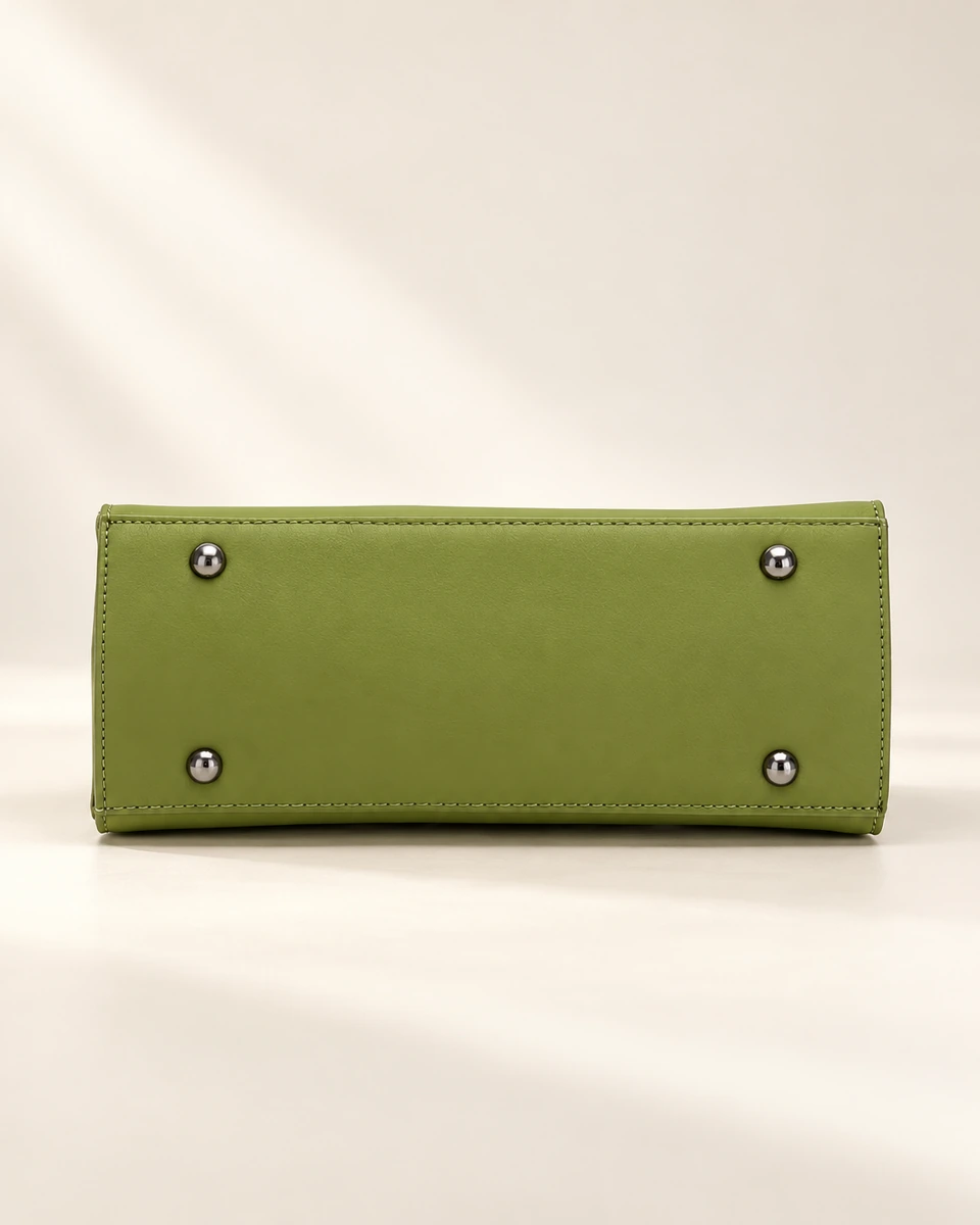 SU QUEENA 3203 olive bag base with four silver feet